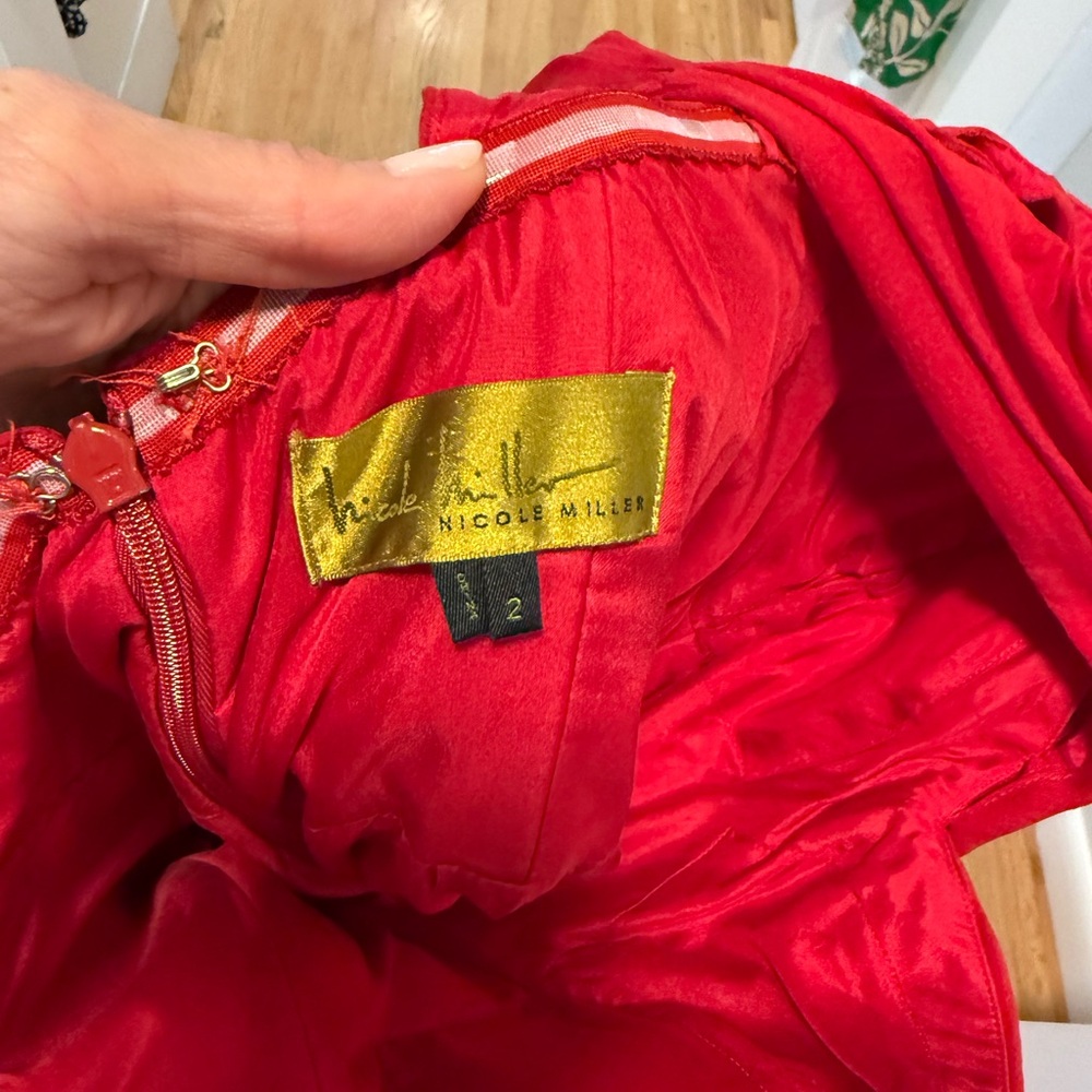 Nicole Miller Vibrant Red Gown